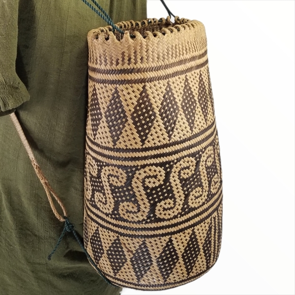 Boho Straw Woven Backpack Wicker Bag Bali - Picture 2 of 7